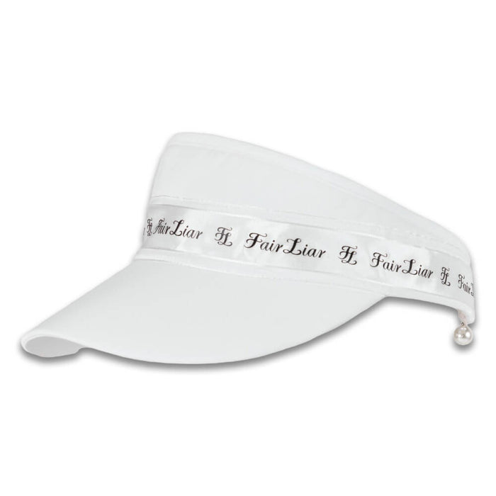 Fairliar Logo Tape With Pearl Golf Visor White - SS26 Women