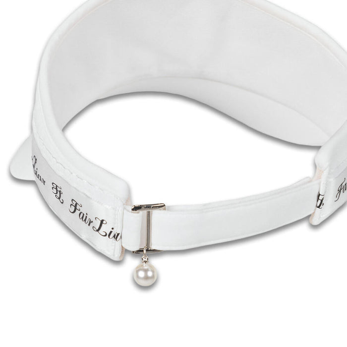 Fairliar Logo Tape With Pearl Golf Visor White - SS26 Women