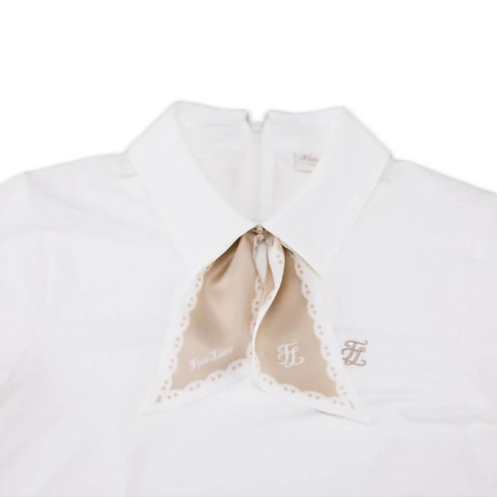 Fairliar Petit Scarf Set Golf T-Shirt White - SS26 Women