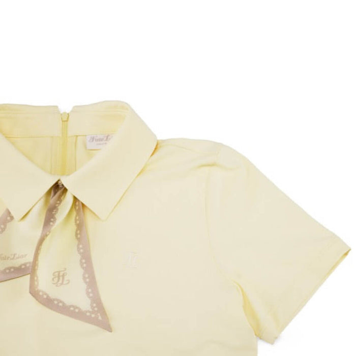 Fairliar Petit Scarf Set Golf T-Shirt Yellow - SS26 Women