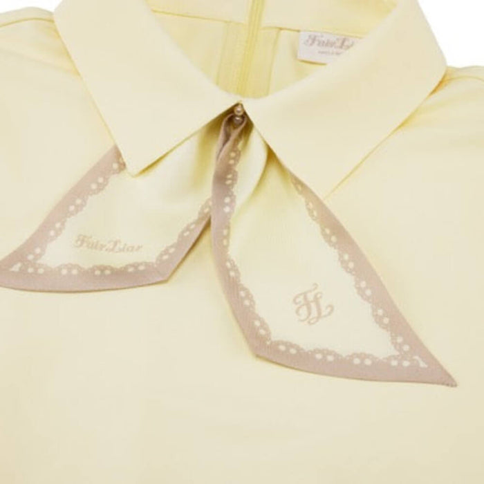 Fairliar Petit Scarf Set Golf T-Shirt Yellow - SS26 Women