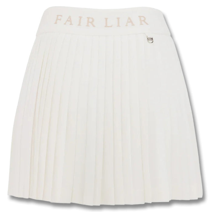 Fairliar Pique Pleated Golf Skirt White - SS25 Women