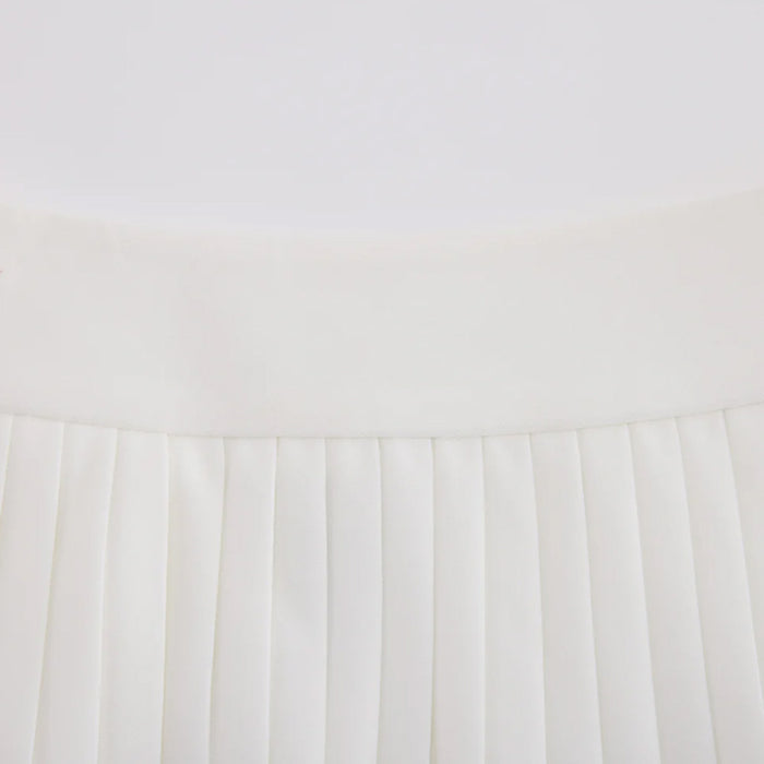Fairliar Pique Pleated Golf Skirt White - SS25 Women