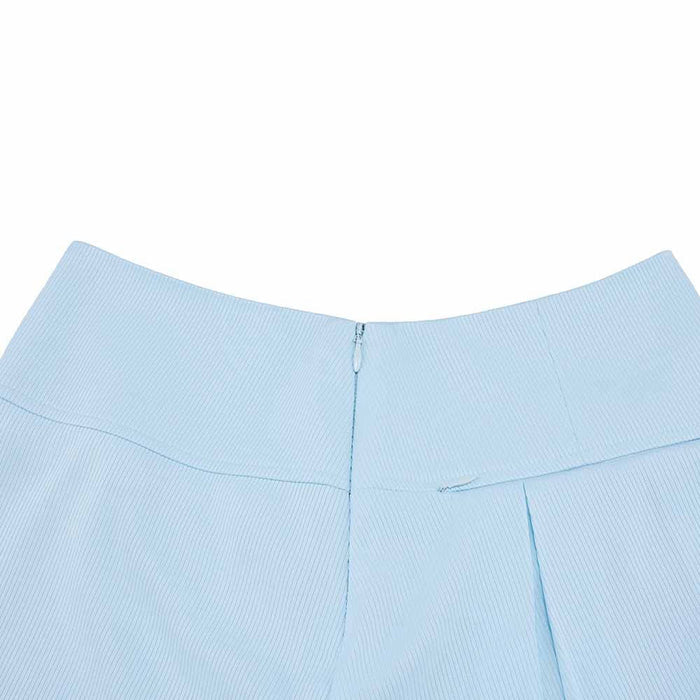 Fairliar Rib Back Pleated Golf Skirt Ceramic Blue - SS26 Women