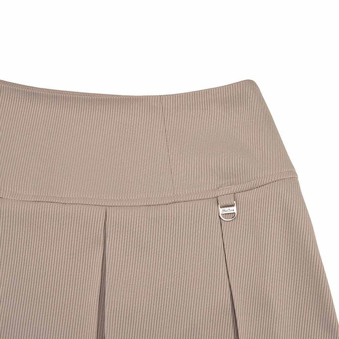 Fairliar Rib Back Pleated Golf Skirt Cocoa - SS26 Women