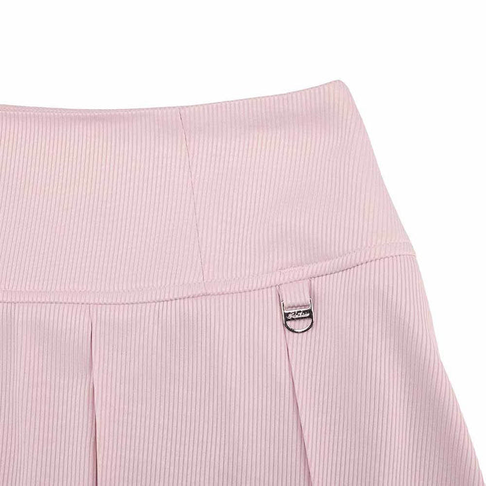 Fairliar Rib Back Pleated Golf Skirt Coral - SS26 Women