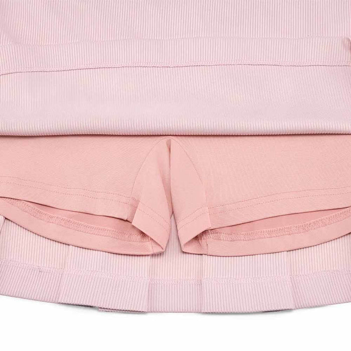 Fairliar Rib Back Pleated Golf Skirt Coral - SS26 Women