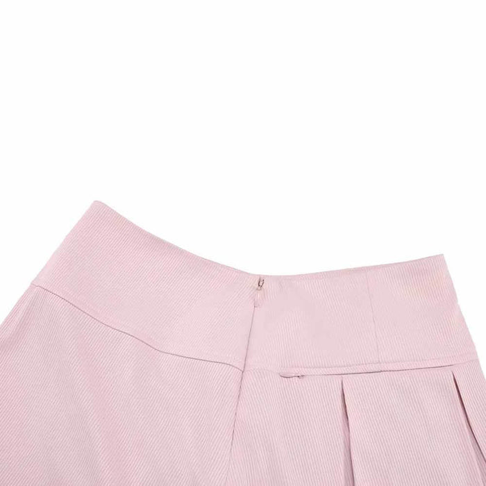 Fairliar Rib Back Pleated Golf Skirt Coral - SS26 Women