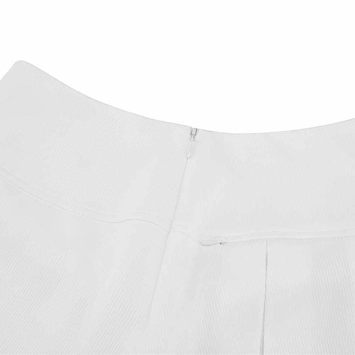 Fairliar Rib Back Pleated Golf Skirt White - SS26 Women