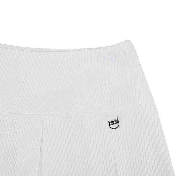 Fairliar Rib Back Pleated Golf Skirt White - SS26 Women