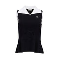 Fairliar Ribbon Point Sleeveless Knit Golf Polo Black - SS26 Women