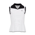 Fairliar Ribbon Point Sleeveless Knit Golf Polo White - SS26 Women