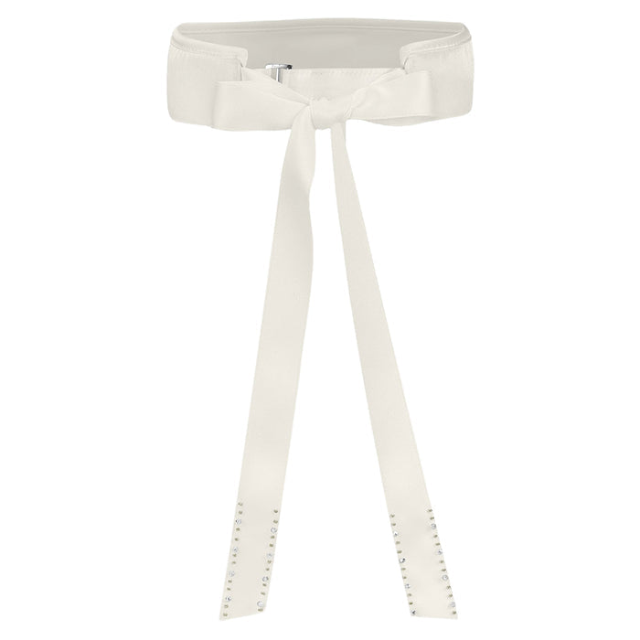 Fairliar Satin Beads Golf Visor Beige - 24 Women