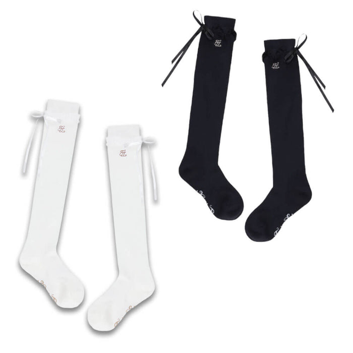 Fairliar Satin Ribbon Summer Knee Golf Socks - SS26 Women