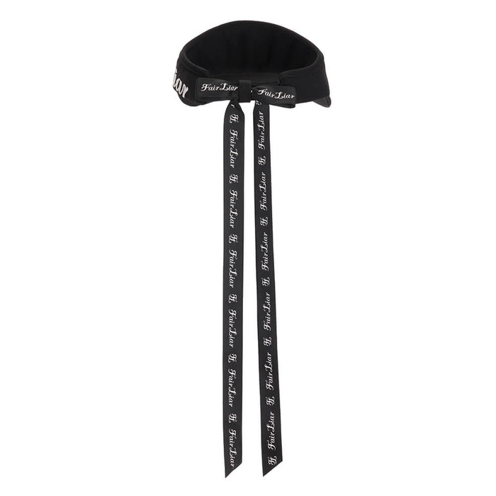 Fairliar Side Logo Wide Ribbon Golf Visor Black - SS25 Women