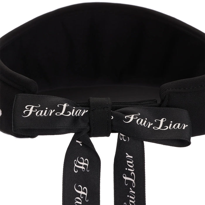 Fairliar Side Logo Wide Ribbon Golf Visor Black - SS25 Women