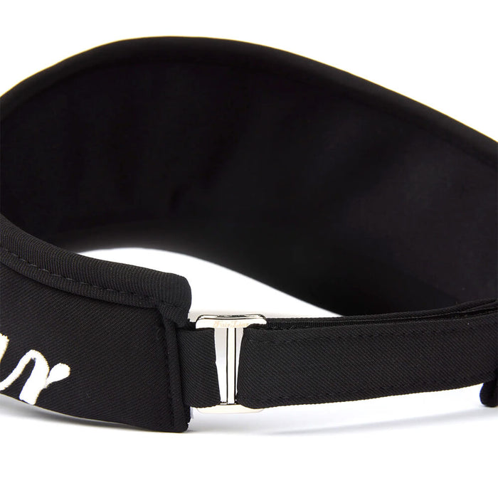 Fairliar Side Logo Wide Ribbon Golf Visor Black - SS25 Women