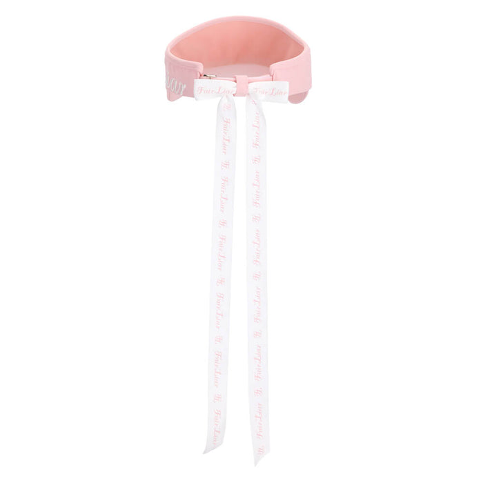 Fairliar Side Logo Wide Ribbon Golf Visor Pink - SS25 Women