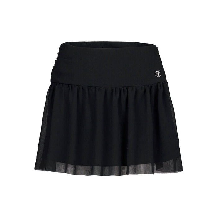 Fairliar Tulle Drape Golf Skirt Black - SS26 Women