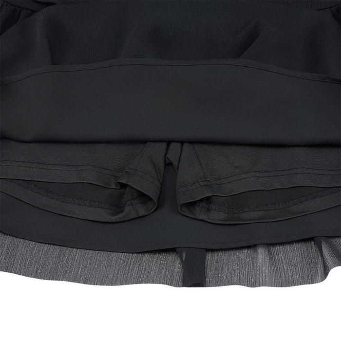 Fairliar Tulle Drape Golf Skirt Black - SS26 Women