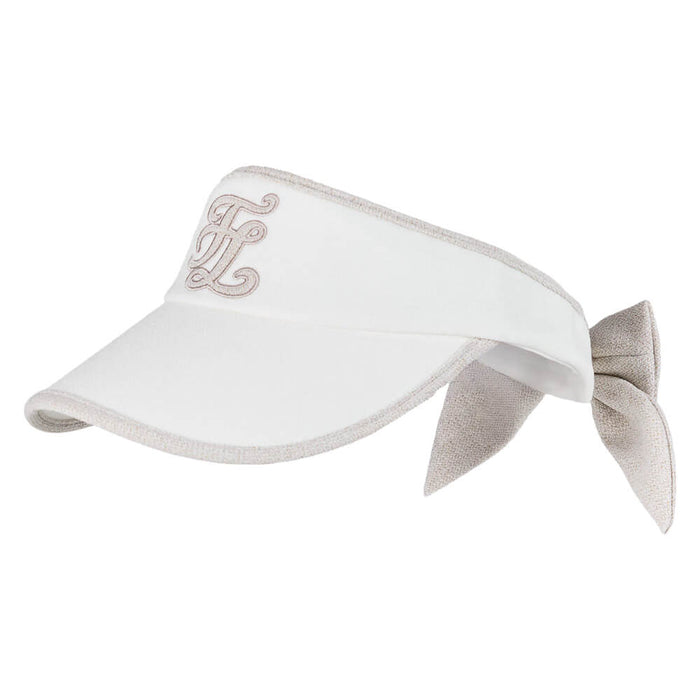 Fairliar Twinkle Ribbon Golf Visor Beige - SS26 Women