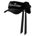 Fairliar Velvet Golf Visor with Ribbon Black - FW25 Women