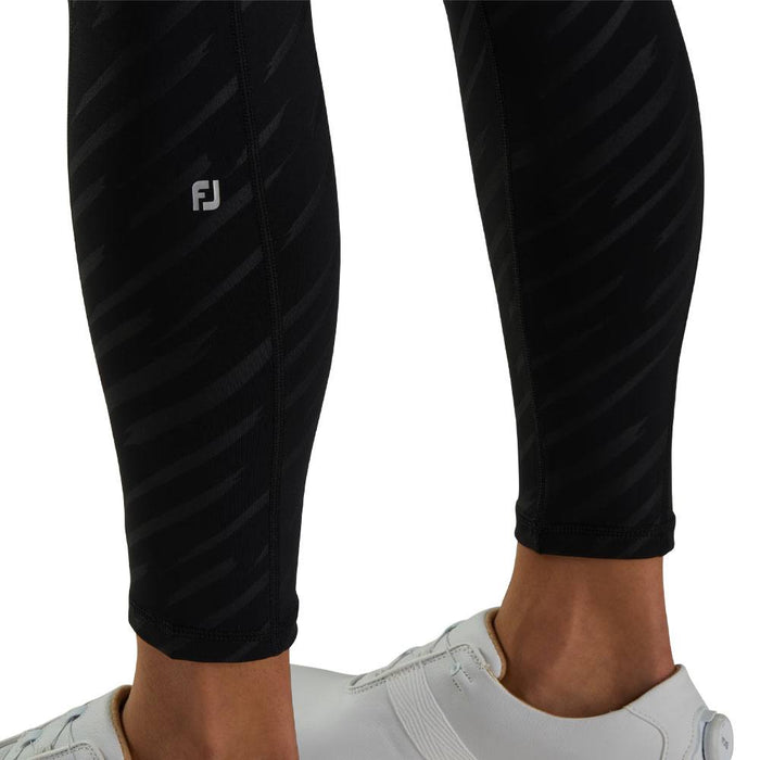 FootJoy Embossed Golf Leggings Black - SS23 Women