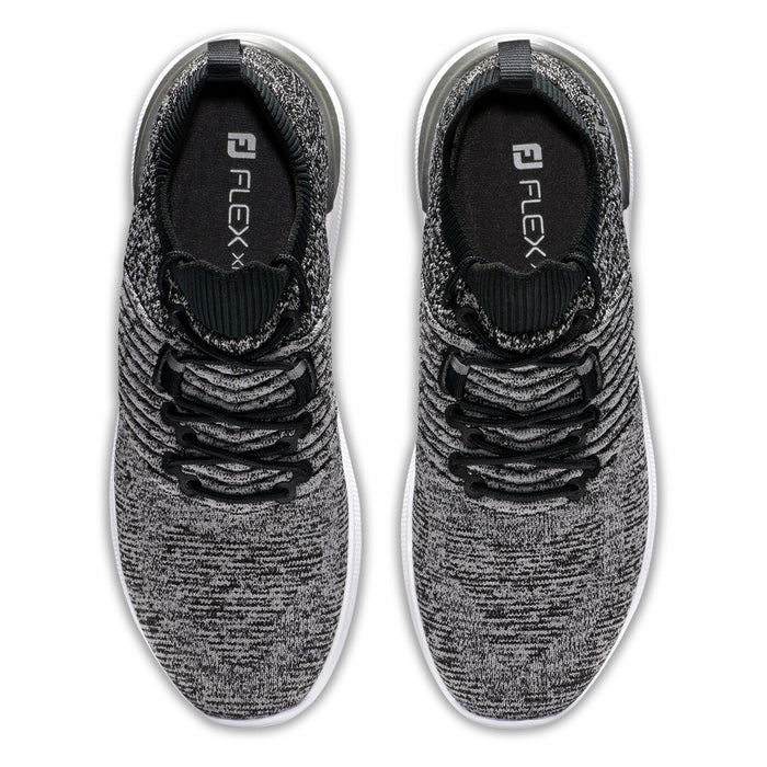 FootJoy FJ Flex XP Spikeless Golf Shoes Previous Season Style Black/Gray/White - 21 Women