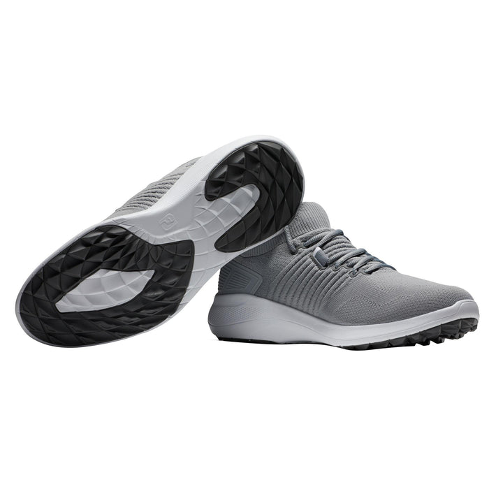 FootJoy FJ Flex XP Spikeless Golf Shoes Previous Season Style Gray/Gray/White - 21 Women