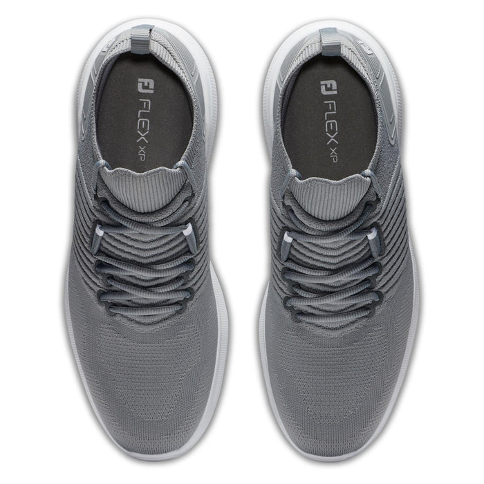 FootJoy FJ Flex XP Spikeless Golf Shoes Previous Season Style Gray/Gray/White - 21 Women