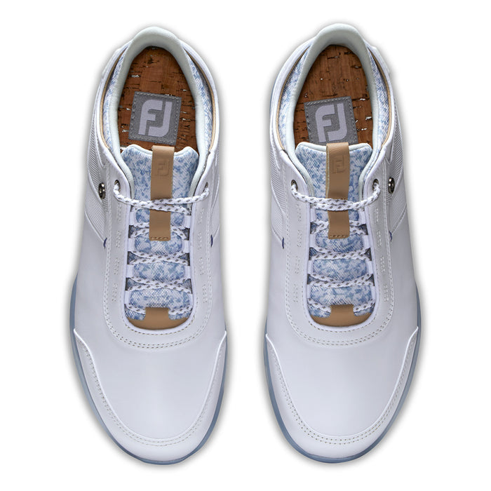 FootJoy FJ Stratos Luxury Casual Spikeless Golf Shoes Previous Season Style White Fashion Print - 21 Women