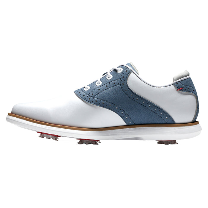 FootJoy FJ Traditions Golf Shoes Previous Season Style White/Blue/White - 21 Women