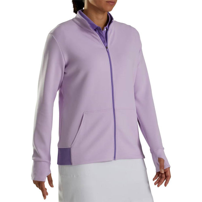 FootJoy Full-Zip Knit Color Block Golf Jacket Purple Cloud - FA23 Women