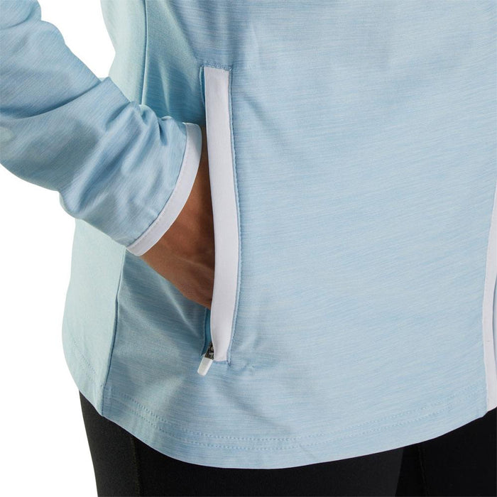FootJoy Full-Zip Spacedye Hoodie Golf Jacket Blue - FA23 Women