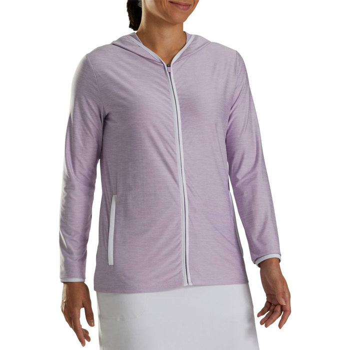 FootJoy Full-Zip Spacedye Hoodie Golf Jacket Purple Cloud - FA23 Women