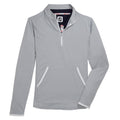 FootJoy Half-Zip Tonal Stripe Midlayer Golf Pullover Gray - FW22 Women