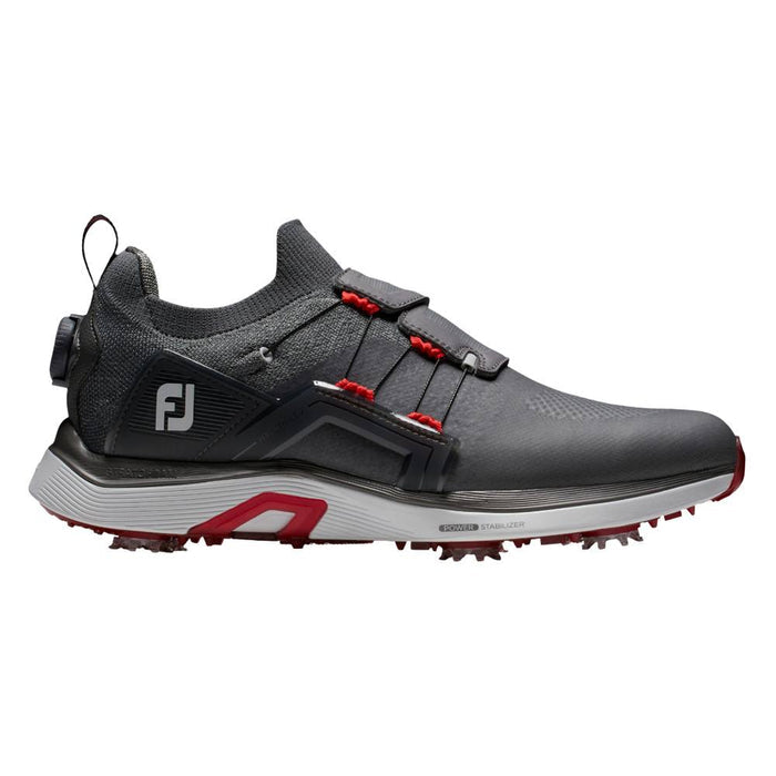 FootJoy HyperFlex BOA Golf Shoes Previous Season Style Charcoal/Gray/Red - 24 Men
