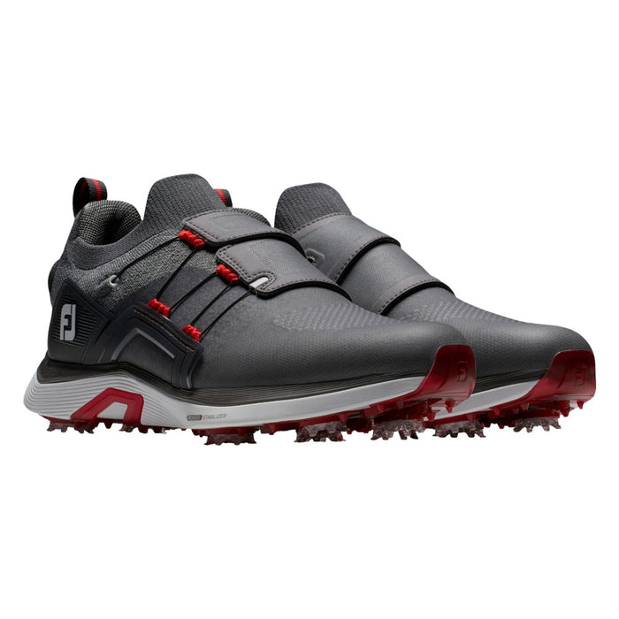 FootJoy HyperFlex BOA Golf Shoes Previous Season Style Charcoal/Gray/Red - 24 Men
