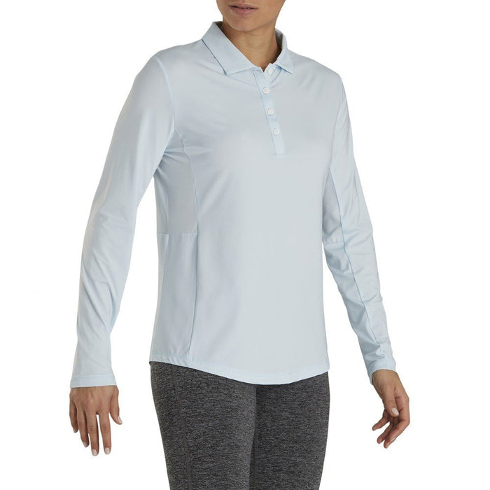 FootJoy Longsleeve Sun Protection Golf Polo Ice Blue - SS26 Women