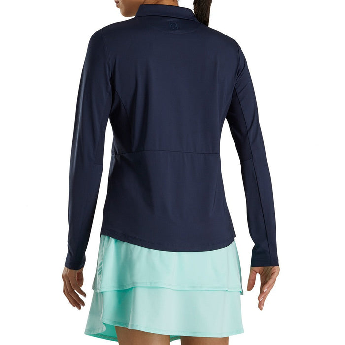 FootJoy Longsleeve Sun Protection Golf Polo Navy - SS26 Women