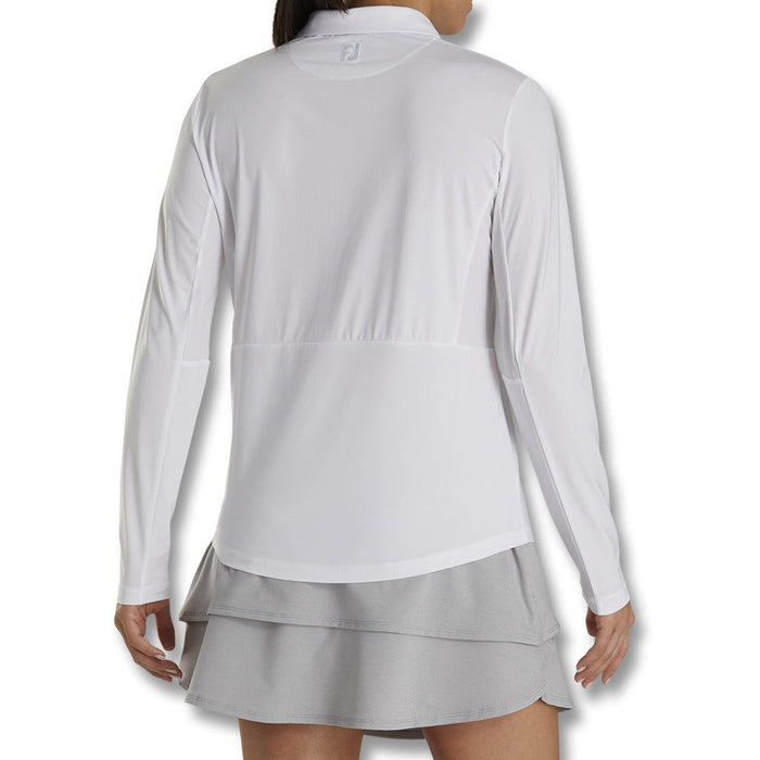 FootJoy Longsleeve Sun Protection Golf Polo White - SS26 Women