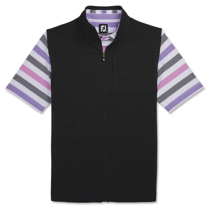 FootJoy Ottoman Knit Full Zip Golf Vest Black - 23 Men