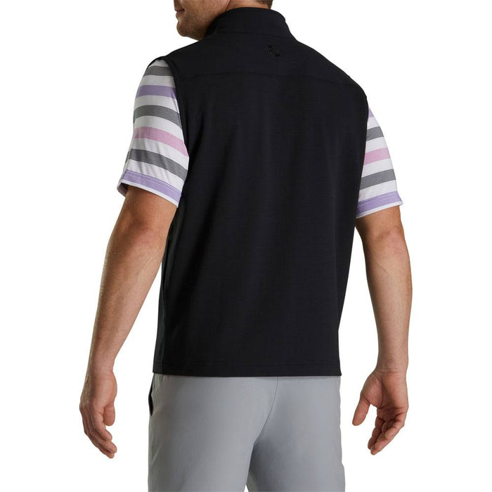 FootJoy Ottoman Knit Full Zip Golf Vest Black - 23 Men