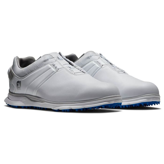 FootJoy Pro SL BOA Spikeless Golf Shoes Previous Season Style White/White/Light Blue - 22 Men