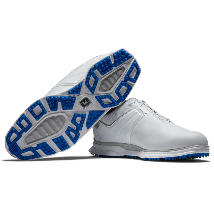 FootJoy Pro SL BOA Spikeless Golf Shoes Previous Season Style White/White/Light Blue - 22 Men
