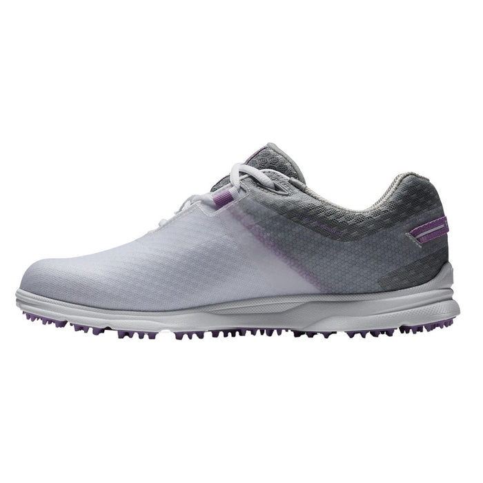 FootJoy Pro SL Sport Laced Spikeless Golf Shoes Previous Season Style White/Gray/Lilac - 23 Women