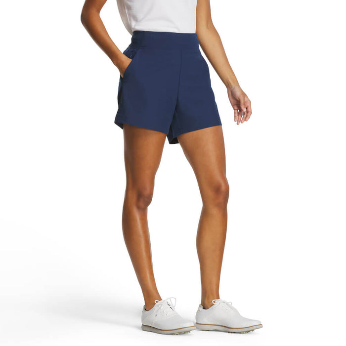 FootJoy Pull-On Stretch Woven Golf Short Navy - SS26 Women