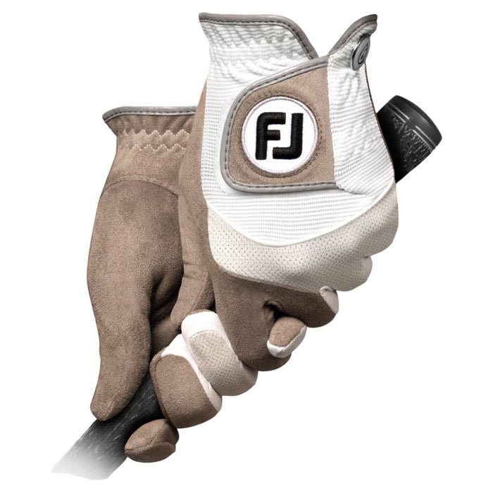 FootJoy RainGrip Pair Golf Glove White - 25 Women