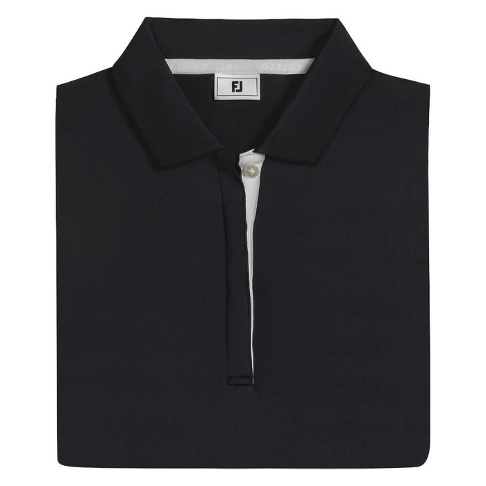 FootJoy Sleeveless Lisle Golf Polo Black - SS26 Women