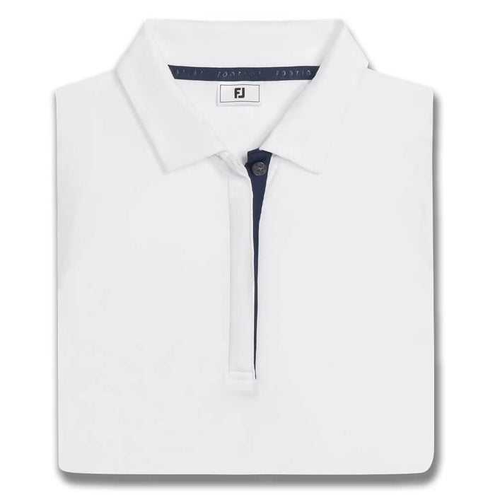 FootJoy Sleeveless Lisle Golf Polo White - SS26 Women